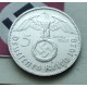 ALEMANIA 5 MARCOS ESVASTICA NAZI 1938 G PLATA III REICH @RARA@