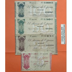 EUSKADI BILBAO 5+25+50+100 PESETAS 1936 EUZKADI MBC (6)