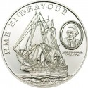 ISLAS COOK 5 DOLARES 2009 BARCO ENDEAVOUR CAPITÁN JAMES COOK KM.672 MONEDA DE PLATA PROOF cápsula