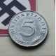 ALEMANIA 5 REICHSPFENNIG 1941 B AGUILA SOBRE ESVASTICA NAZI KM.100 MONEDA DE ZINC EBC- Germany III Reich WWII R/2