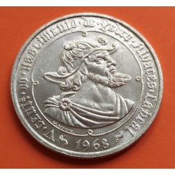 PORTUGAL 50 ESCUDOS 1968 PEDRO ALVARES CABRAL KM.593 MONEDA DE PLATA SC + Imperfecciones