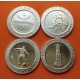 4 monedas + CÁPSULA x ESPAÑA 2000 PESETAS 1990 OLIMPIADA DE BARCELONA 92 4ª SERIE ARQUERO FUTBOL CASTELLERS EMBLEMA PLATA FDC