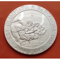 .ESPAÑA BARCELONA 2000 PESETAS 1990 ARQUERO PLATA PROOF