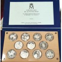 11 monedas x IV SERIE IBEROAMERICANA 4ª EL HOMBRE y SU CABALLO incluye ESPAÑA 2000 PESETAS 2000 PLATA ESTUCHE FNMT