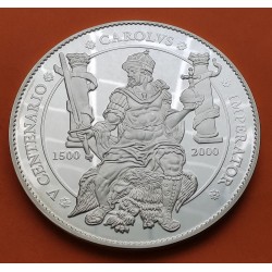 .ESPAÑA CARLOS V 10000 PESETAS 2000 Cincuentin PLATA (RARA)