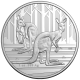 . 1 aaacoin @1ª MONEDA de CHARLES III@ AUSTRALIA 1 DOLAR 2024 CANGURO RAM MINT PLATA Kangaroo OZ