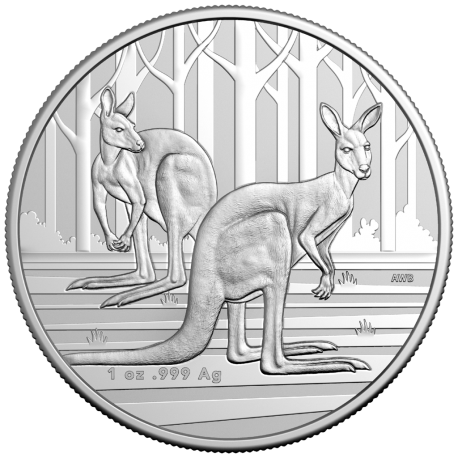 . 1 aaacoin @1ª MONEDA de CHARLES III@ AUSTRALIA 1 DOLAR 2024 CANGURO RAM MINT PLATA Kangaroo OZ