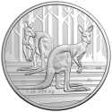 . 1 aaacoin @1ª MONEDA de CHARLES III@ AUSTRALIA 1 DOLAR 2024 CANGURO RAM MINT PLATA Kangaroo OZ