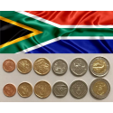 . @NUEVO DISEÑO - 16/OCT Envío@ 6 monedas x SUDAFRICA 10+20+50 Cent y 1+2+5 RAND 2024 VARIOS METALES SC South Africa