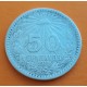 MEXICO 50 CENTAVOS 1919 AGUILA 1º AÑO DE FABRICACIÓN KM.447 MONEDA DE PLATA MUY CIRCULADA R/2