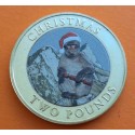 . Tirada 2.000 uds - COLORES x GIBRALTAR 2 LIBRAS 2021 NAVIDAD MONO Christmas KM.1828.1 MONEDA BIMETALICA SC Pounds