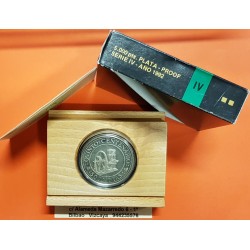 ESPAÑA V CENTENARIO 5000 PESETAS 1992 SERIE 4ª MONEDA DE PLATA PROOF ESTUCHE y CERTIFICADO FNMT QUINTO Spain silver