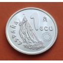 ESPAÑA 1 ECU 1995 MARINA ESPAÑOLA PLATA PROOF ESTUCHE