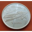 . 5 EUROS 1997 ESPAÑA NIEUPORT AVION PLATA PROOF ESTUCHE 1 ONZA