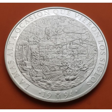 . ESPAÑA 25 ECU 1996 PLATA MARINA ESPAÑOLA FNMT BARCO ANTEQUERA