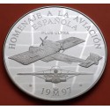 . 1 Moneda 5 ONZAS x ESPAÑA 25 EUROS 1997 AVIONES HOMENAJE A LA AVIACION @IMPERFECCIONES@ MONEDA DE PLATA