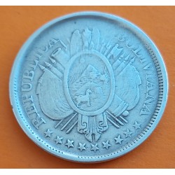 BOLIVIA 10 BOLIVIANOS 1997 INDIGENA PLATA SILVER KM*209