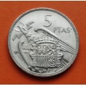 ESPAÑA 5 PESETAS 1957 * 62 FRANCO SIN CIRCULAR NICKEL SI PLUS