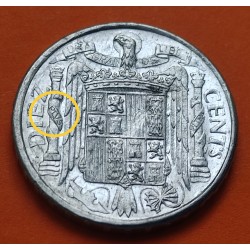 ESPAÑA 10 CENTIMOS 1941 FRANCO SIN CIRCULAR JINETE ALUMINIO 1