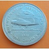 ISLA DE MAN 1 CORONA 1983 GOSTLER WHITTLE JET Avión MANNED FLIGHT KM.105 MONEDA DE NICKEL EBC Isle of Crown