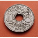 FRANCIA 10 CENTIMOS 1936 Tipo LINDAUER KM.866 MONEDA DE NICKEL EBC- France PRE INVASION NAZI WWII