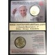 VATICANO 50 CENTIMOS 2014 BUSTO DEL PAPA FRANCISCO MONEDA DE LATON COINCARD Nº 5 Tirada 70.000