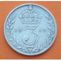 . 3 PENCE 1900+1902+1908+1910+1914+1918+1919 PLATA INGLATERRA