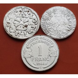 . .@3 MONEDAS + DEFECTOS@ Francia 10 EUROS 2019 SISTEMA MONETARIO FRANCES 7 PLATA 17 gramos 333 mls.