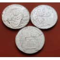 . .@3 MONEDAS + DEFECTOS@ Francia 10 EUROS 2018 MICKEY MOUSE 7 PLATA 17 gramos 333 mls. DISNEY