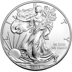 ESTADOS UNIDOS 1 DOLAR 2011 EAGLE LIBERTY MONEDA DE PLATA PURA SC $1 Dollar Coin USA UNITED STATES ONZA OZ OUNCE