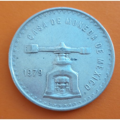 ..MEXICO 1 ONZA 1979 BALANZA PLATA SILVER PESO KM.M.49