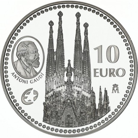 ESPAÑA 10 EUROS 2003 ANIVERSARIO EURO PLATA PROOF ESTUCHE