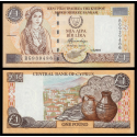 @ULTIMO BILLETE ANTES DEL EURO@ CHIPRE 1 LIBRA 2004 DAMA y ANFORAS FENICIAS Pick 60D BILLETE SC Cyprus 1 Pound UNC BANKNOTE