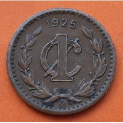 @RARA@ MEXICO 1 CENTAVO 1925 AGUILA y VALOR KM. 415 MONEDA DE COBRE MBC Mejico Estados Unidos Mexicanos