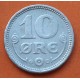 DINAMARCA 10 ORE 1919 HCN GJ CORONA REY CHRISTIAN X KM.818 MONEDA DE PLATA MBC+ Denmark