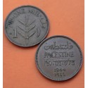 PALESTINA 1 MIL 1944 ESPIGA DE CEREAL KM.1 MONEDA DE BRONCE @ESCASA@ MANDATO de INGLATERRA Palestine WWII EPOCA NAZI