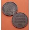 PALESTINA 2 MILS 1941 ESPIGA DE CEREAL KM.2 MONEDA DE BRONCE @ESCASA@ MANDATO de INGLATERRA Palestine WWII EPOCA NAZI