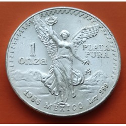 @LA DE LA FOTO@ MEXICO 1 ONZA 1991 ANGEL LIBERTAD MONEDA DE PLATA SC Mejico silver OZ OUNCE CAPSULA R/1