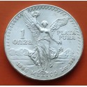 @LA DE LA FOTO@ MEXICO 1 ONZA 1991 ANGEL LIBERTAD MONEDA DE PLATA SC Mejico silver OZ OUNCE CAPSULA R/1