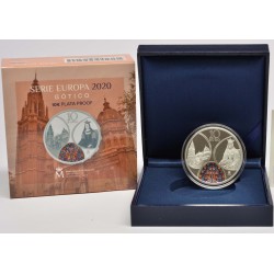 @COLORES@ ESPAÑA 10 EUROS 2020 EL GOTICO Serie PROGRAMA EUROPA MONEDA DE PLATA ESTUCHE CERTIFICADO FNMT