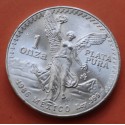 @LA DE LA FOTO@ MEXICO 1 ONZA 1986 ANGEL LIBERTAD MONEDA DE PLATA PURA SC- silver coin OZ OUNCE CÁPSULA R/1