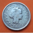 BRASIL 500 REIS 1913 BUSTO DE DAMA ALEGORICA KM.512 MONEDA DE PLATA @RAYAS@ Brazil silver coin