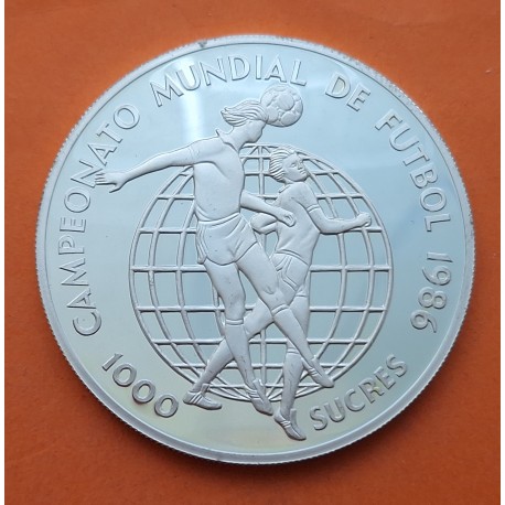 ECUADOR 5000 SUCRES 1991 I SERIE IBEROAMERICANA PLATA SILVER