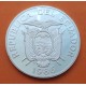 ECUADOR 1000 SUCRES 1986 JUGADORES AL REMATE MUNDIAL DE FUTBOL MEXICO KM.88 MONEDA DE PLATA PROOF