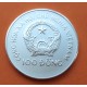 VIETNAM 100 DONG 1986 JUGADOR MUNDIAL DE FUTBOL MEXICO 30mm KM.29 MONEDA DE PLATA SC REPUBLICA SOCIALISTA silver FOOTBALL