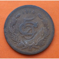 MEXICO REVOLUCION Estado de CHIHUAHUA 5 CENTAVOS 1914 KM*613 SC