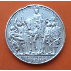 REINO DE PRUSIA Alemania 2 MARCOS 1913 A EJERCITO - DERROTA DE NAPOLEON KM.532 MONEDA DE PLATA @MUESCAS@ Germany 2 Marks