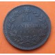 ITALIA 10 CENTIMOS 1866 N Ceca de NAPOLES Rey VITTORIO EMANUELE II KM.11.4 MONEDA DE BRONCE MBC Kingdom of Italy