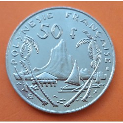 POLINESIA FRANCESA 50 FRANCOS 1996 MONTAÑA KM.7 MONEDA DE NICKEL SC Polynesie Francaise