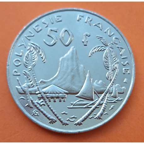 POLINESIA FRANCESA 50 FRANCOS 1996 MONTAÑA KM.7 MONEDA DE NICKEL SC Polynesie Francaise